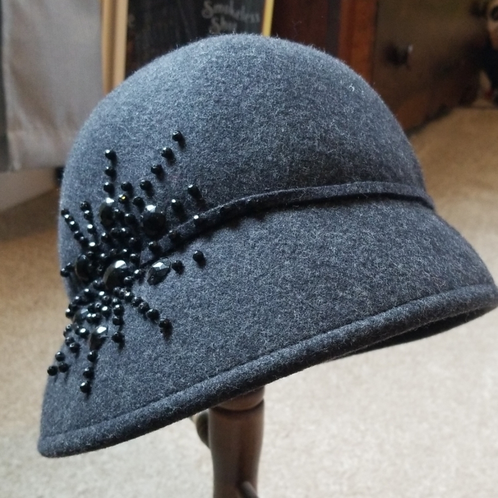 Scala Beaded Cloche Hat